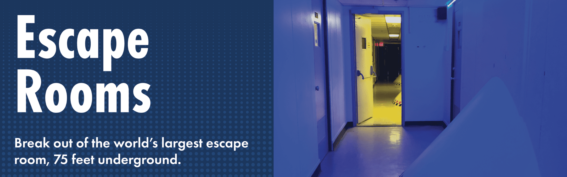 A blue door slightly open revealing a bright yellow room.