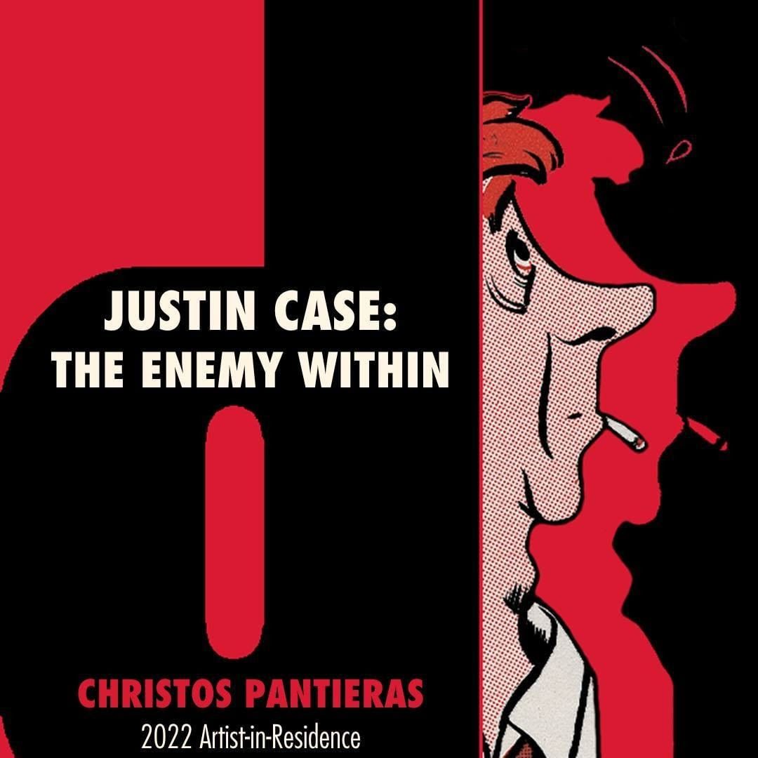 Poster for 'Justin Case: The Enemy Within' by Christos Pantieras.