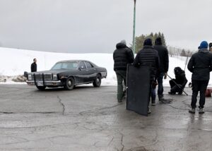"Fatman" filming outside the Diefenbunker.
