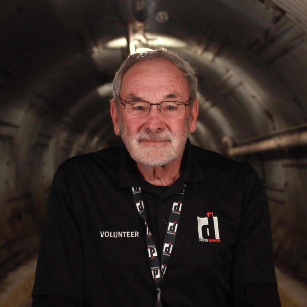 Headshot of a Diefenbunker volunteer in the Blast Tunnel.