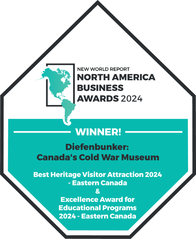 North America Business Awards badge, awarded to the Diefenbunker Museum in 2024.