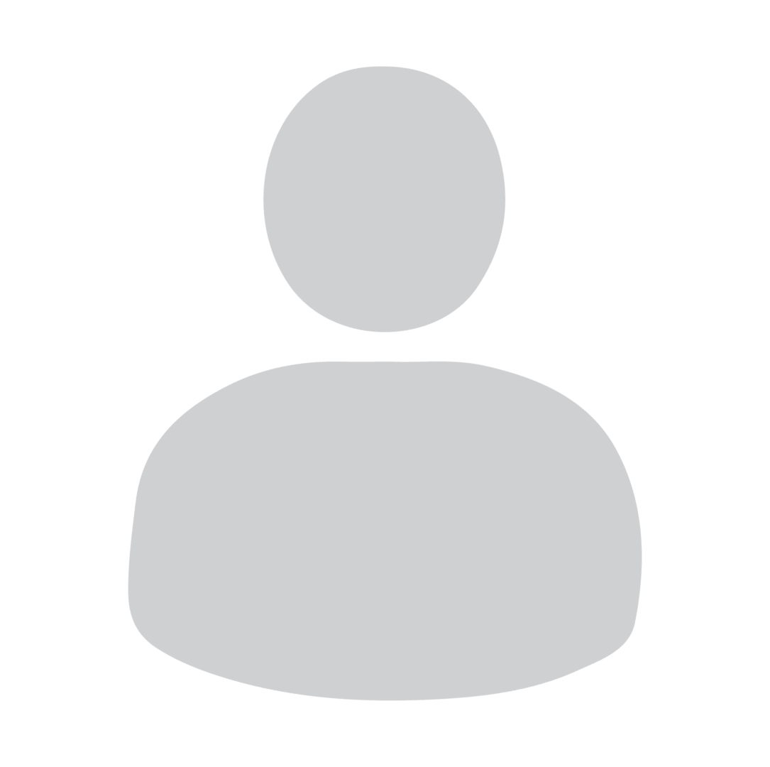 Generic gray user profile icon on a white background.